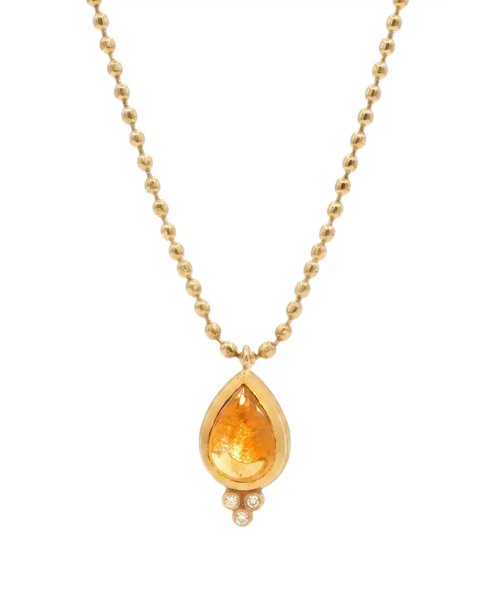 L’Atelier Nawbar 18K Citrine Pear Armour Necklace with Diamonds | Thumbnail 2 L’Atelier Nawbar 18K Citrine Pear Armour Necklace with Diamonds | Thumbnail 2