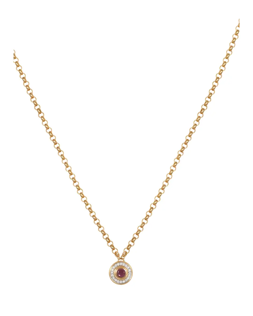 L’Atelier Nawbar 18K Mini Mimmete Necklace with Amethyst and Diamonds | Thumbnail 2