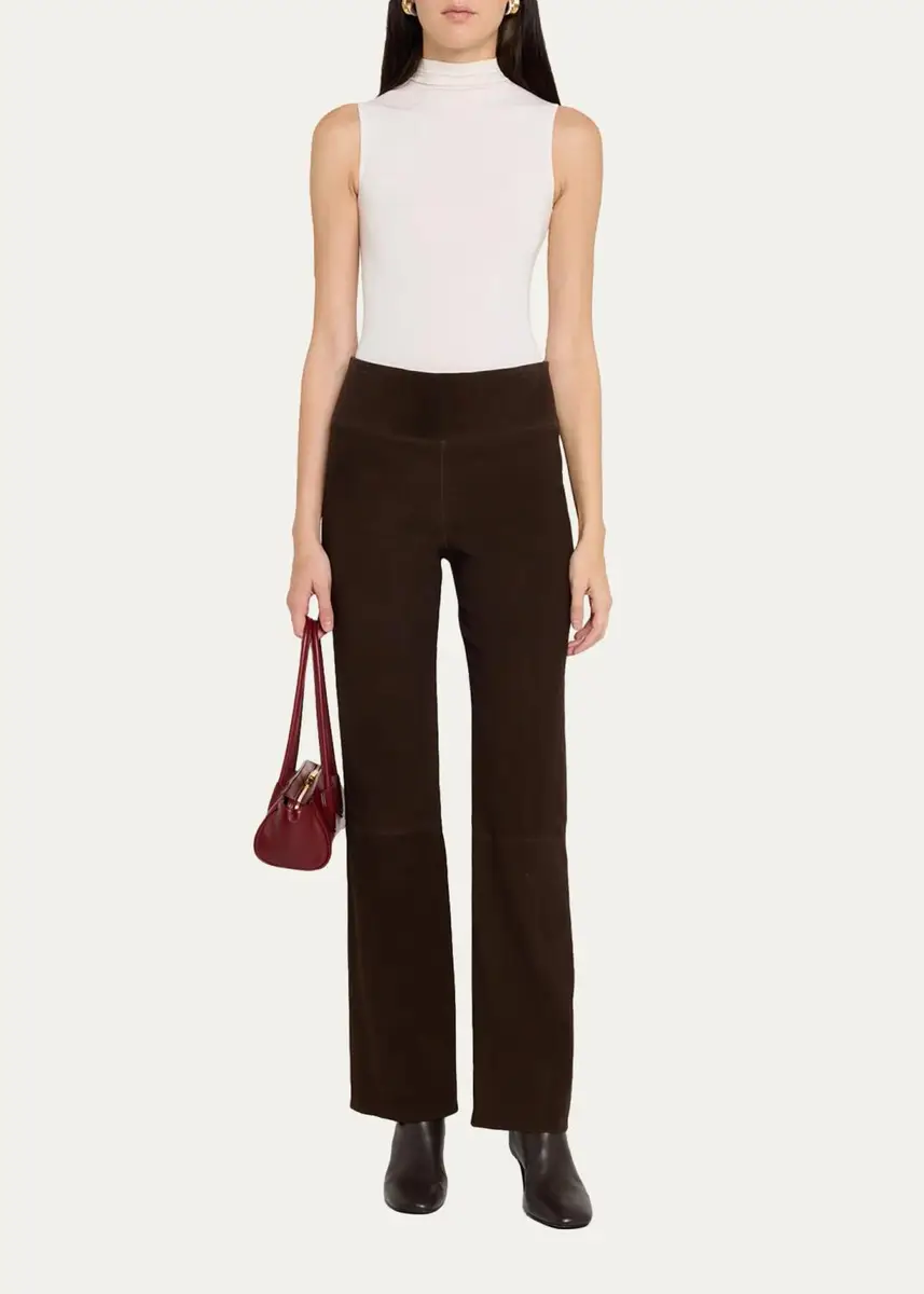 Kobi Halperin Madi Straight-Leg Suede Pants | Thumbnail 2 Kobi Halperin Madi Straight-Leg Suede Pants | Thumbnail 2