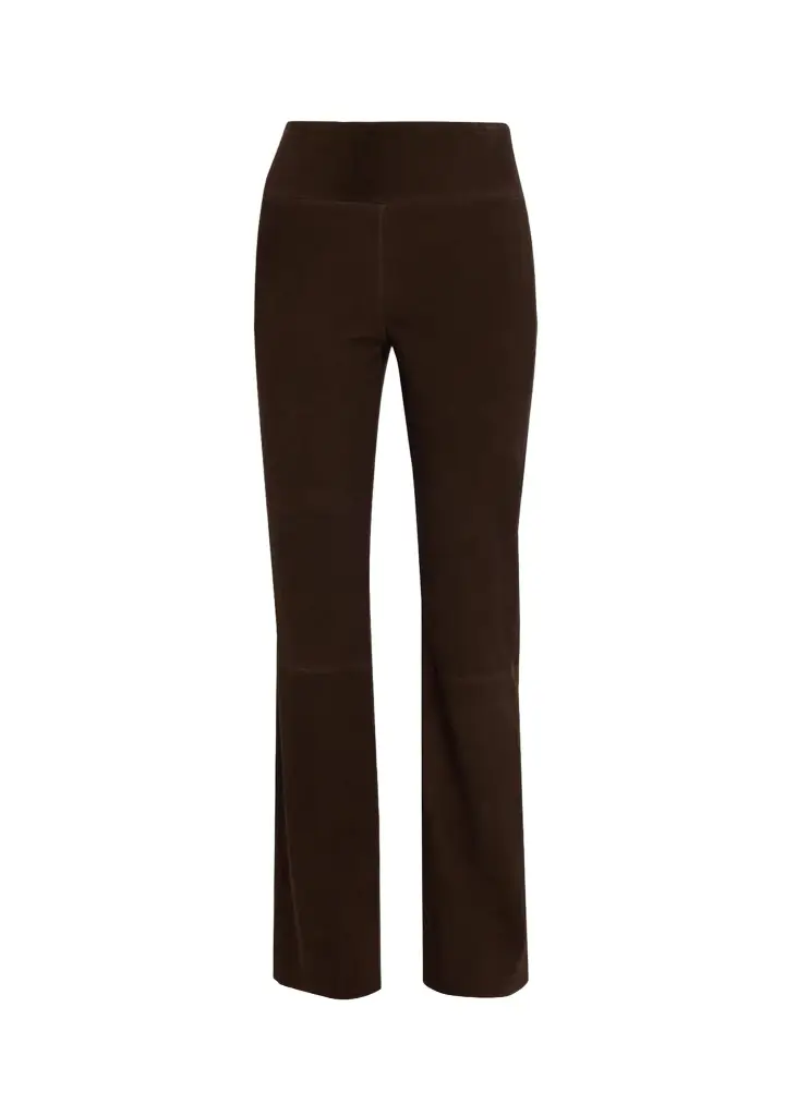 Kobi Halperin Madi Straight-Leg Suede Pants