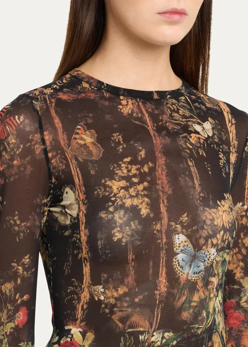 Alice + Olivia Delaina Printed Long-Sleeve Top | Thumbnail 5 Alice + Olivia Delaina Printed Long-Sleeve Top | Thumbnail 5