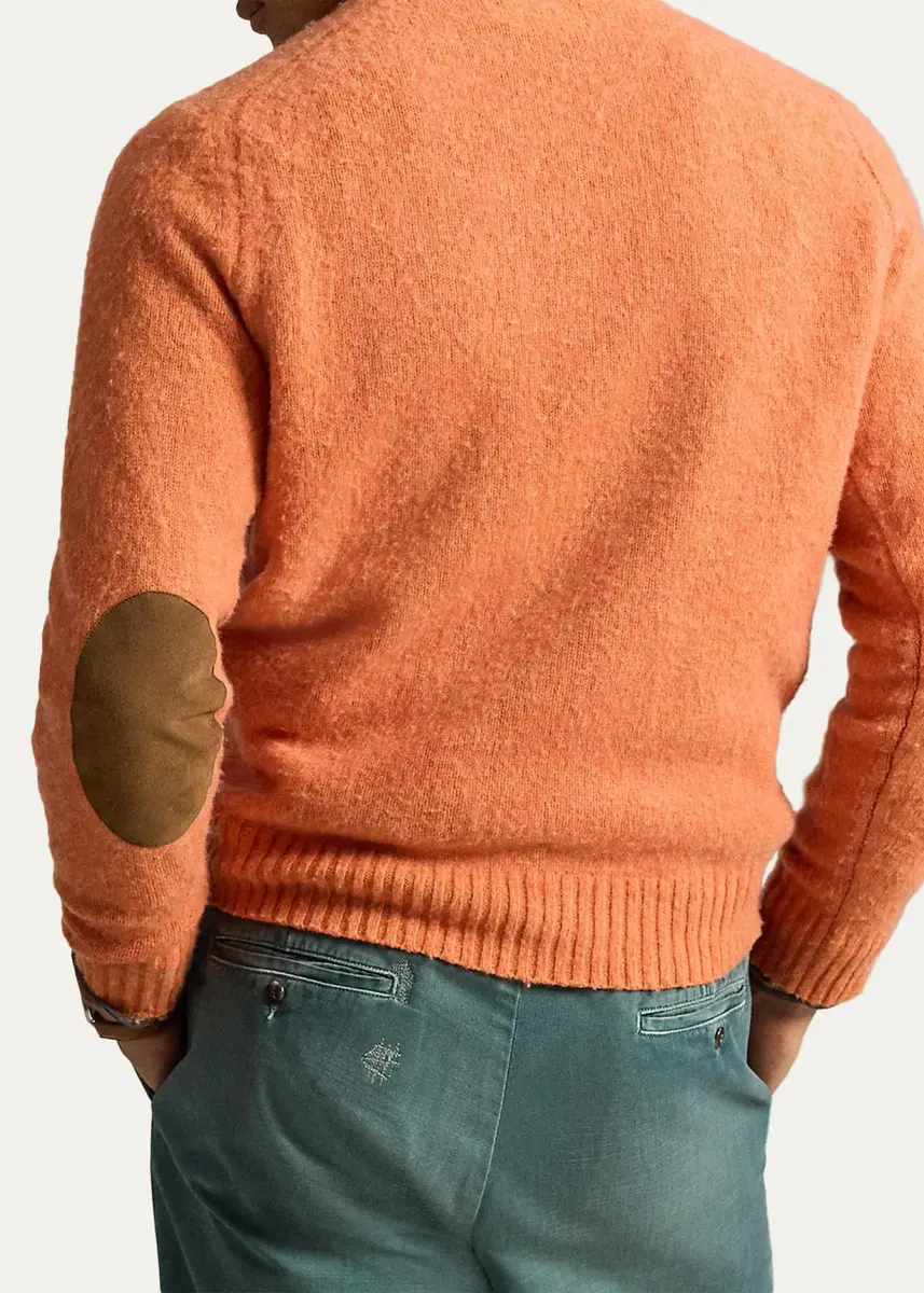 Polo Ralph Lauren Men's Suede-Patch Wool-Cashmere Sweater | Thumbnail 13