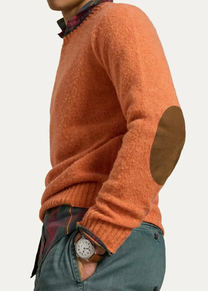Polo Ralph Lauren Men's Suede-Patch Wool-Cashmere Sweater | Thumbnail 15