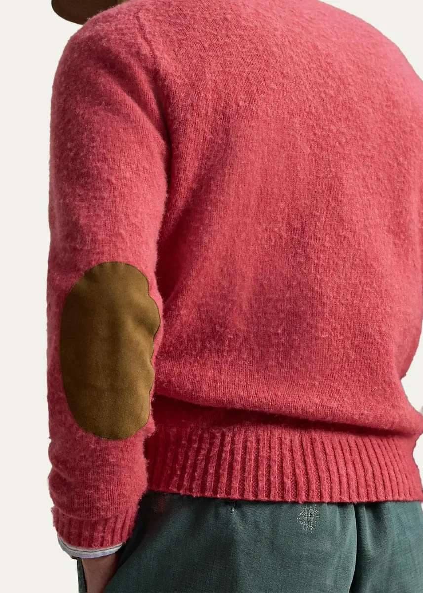Polo Ralph Lauren Men's Suede-Patch Wool-Cashmere Sweater | Thumbnail 5