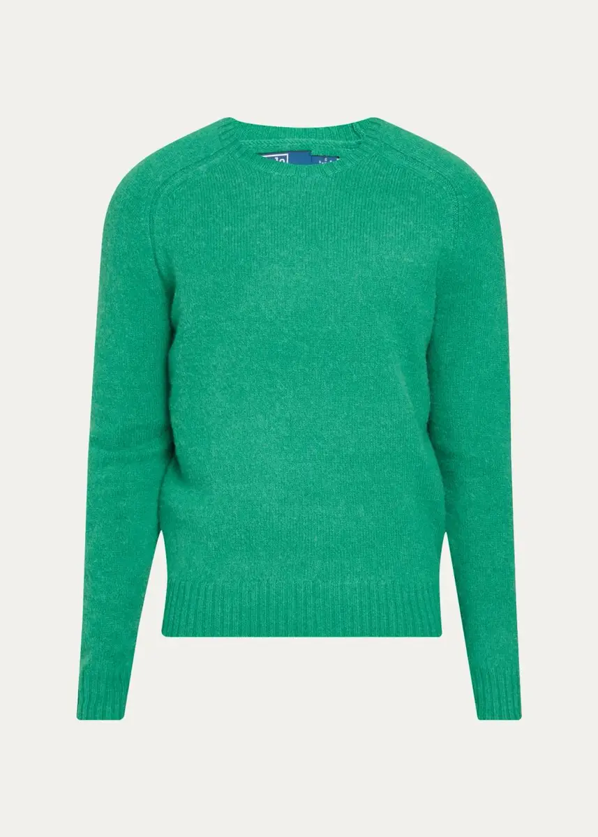 Polo Ralph Lauren Men's Suede-Patch Wool-Cashmere Sweater | Thumbnail 6