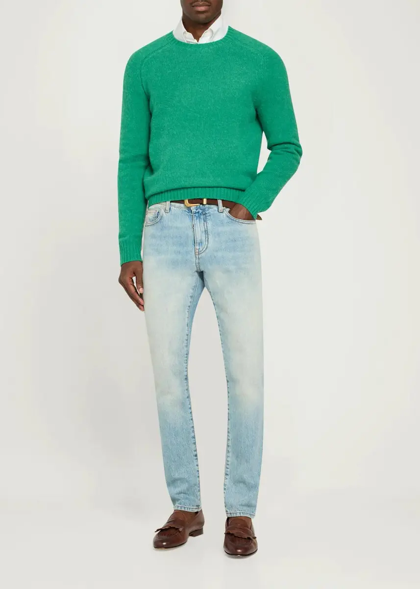 Polo Ralph Lauren Men's Suede-Patch Wool-Cashmere Sweater | Thumbnail 7