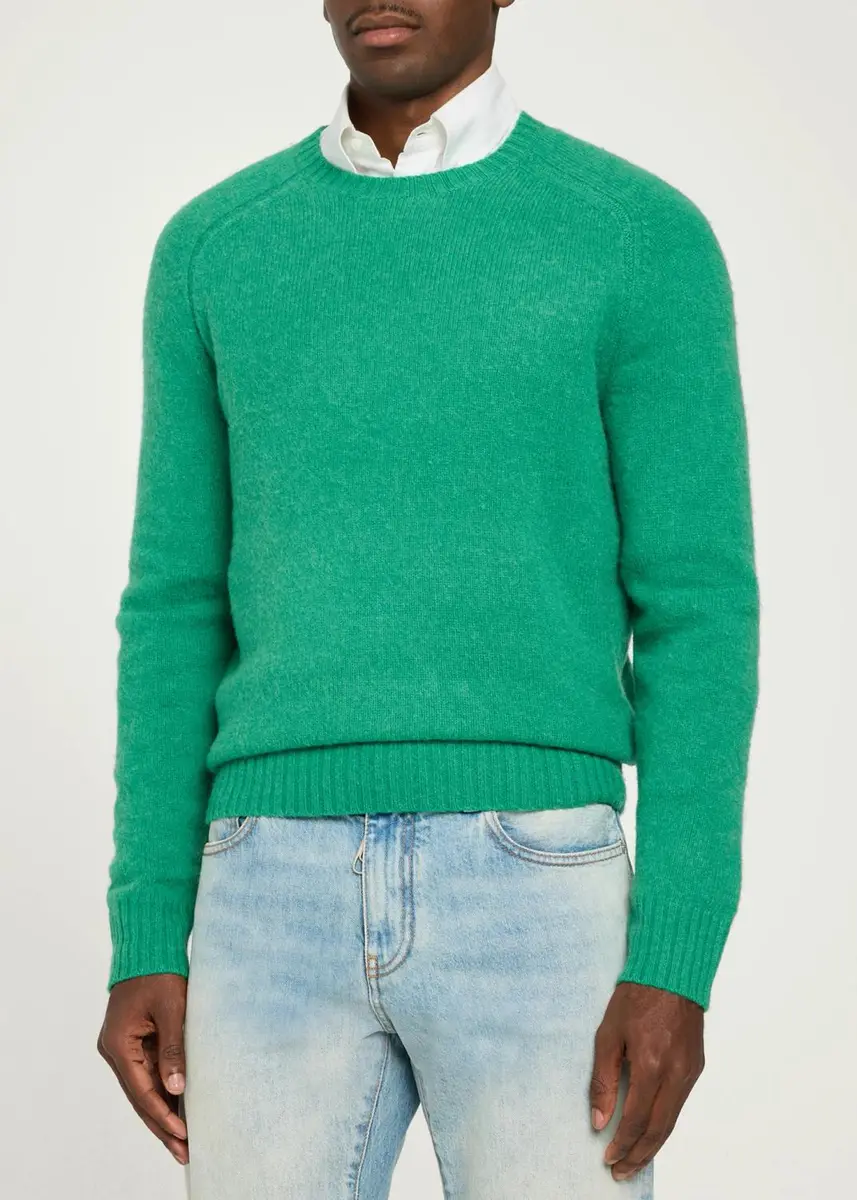 Polo Ralph Lauren Men's Suede-Patch Wool-Cashmere Sweater | Thumbnail 9