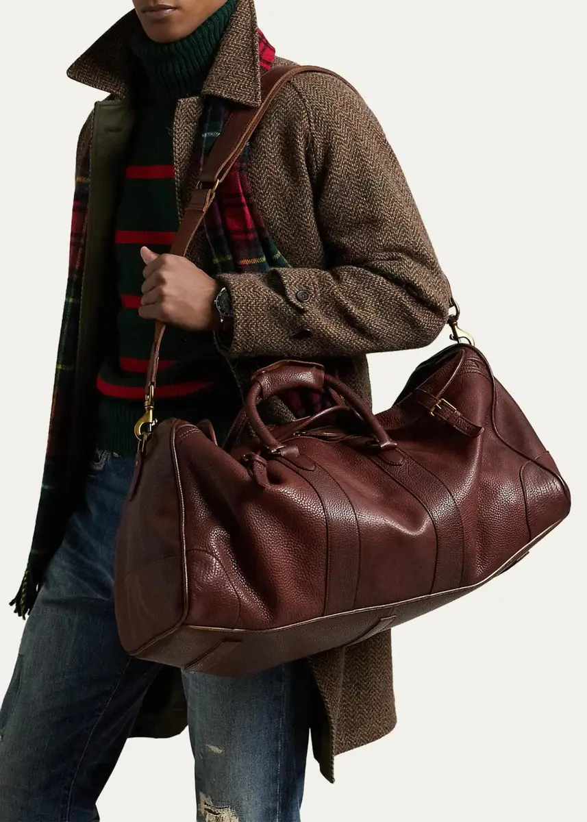Polo Ralph Lauren Men's Heritage Leather Duffel Bag | Thumbnail 2