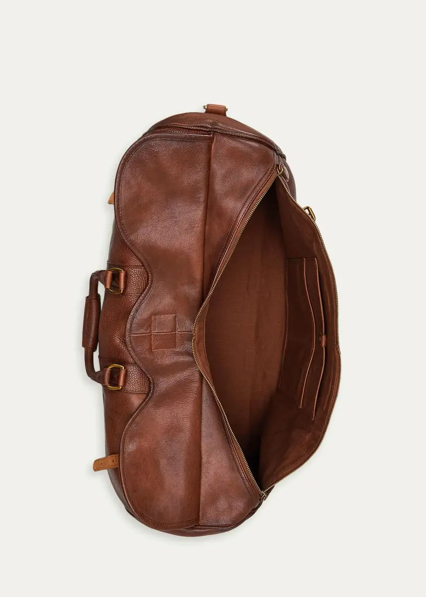 Polo Ralph Lauren Men's Heritage Leather Duffel Bag | Thumbnail 4