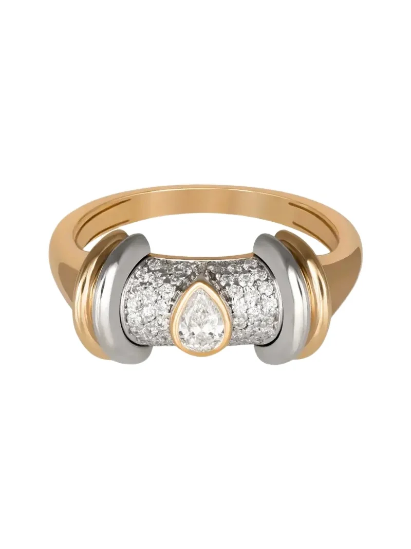L’Atelier Nawbar 18K Yellow and White Gold Warrior Full Diamond Ring