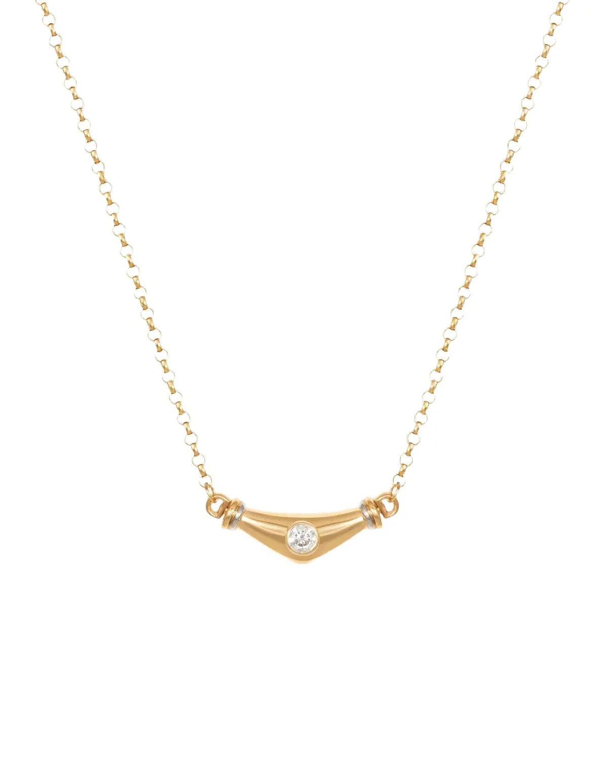 L’Atelier Nawbar 18K Round Diamond Karma Necklace