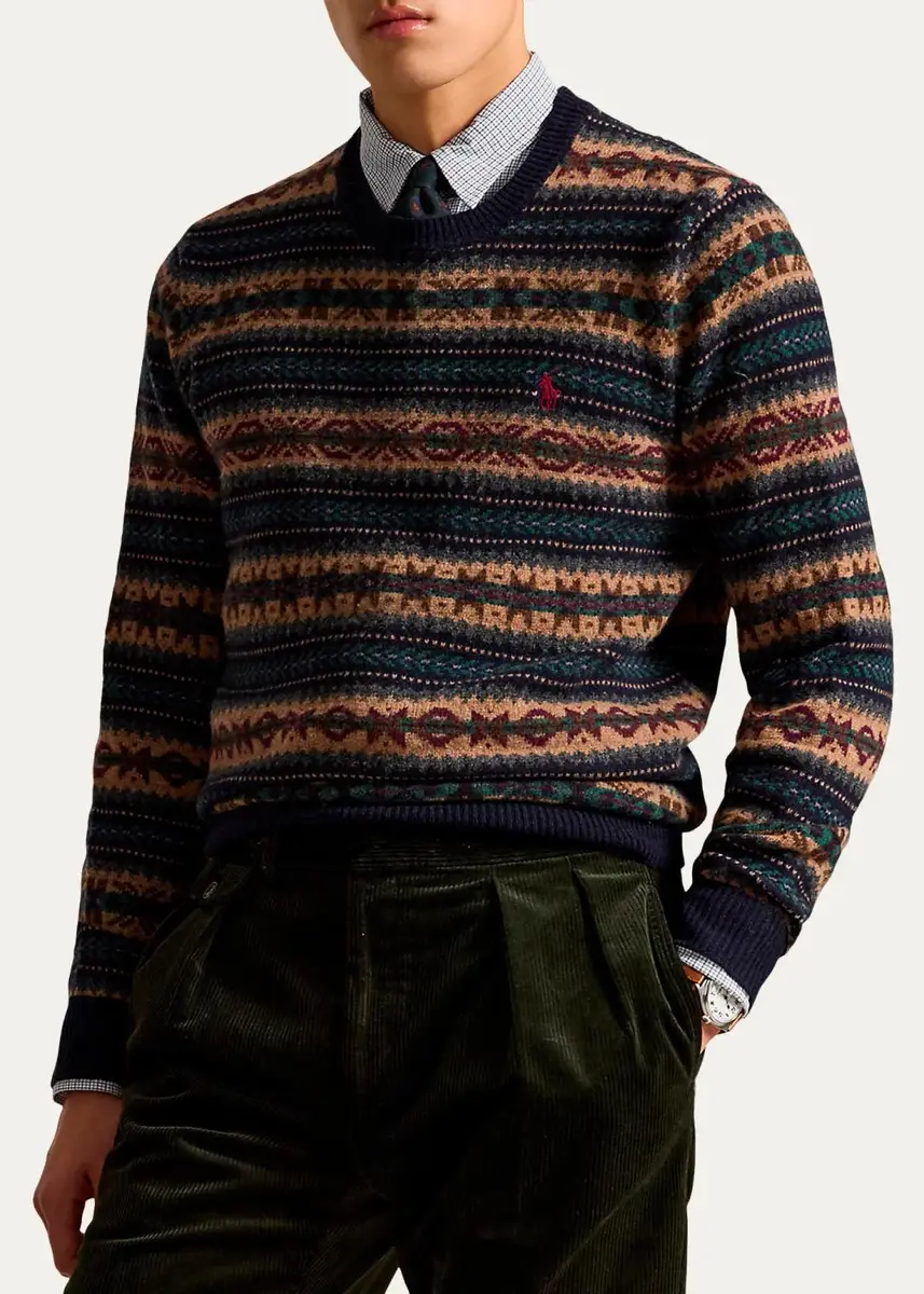Polo Ralph Lauren Men's Fair Isle Wool Sweater | Thumbnail 4 Polo Ralph Lauren Men's Fair Isle Wool Sweater | Thumbnail 4