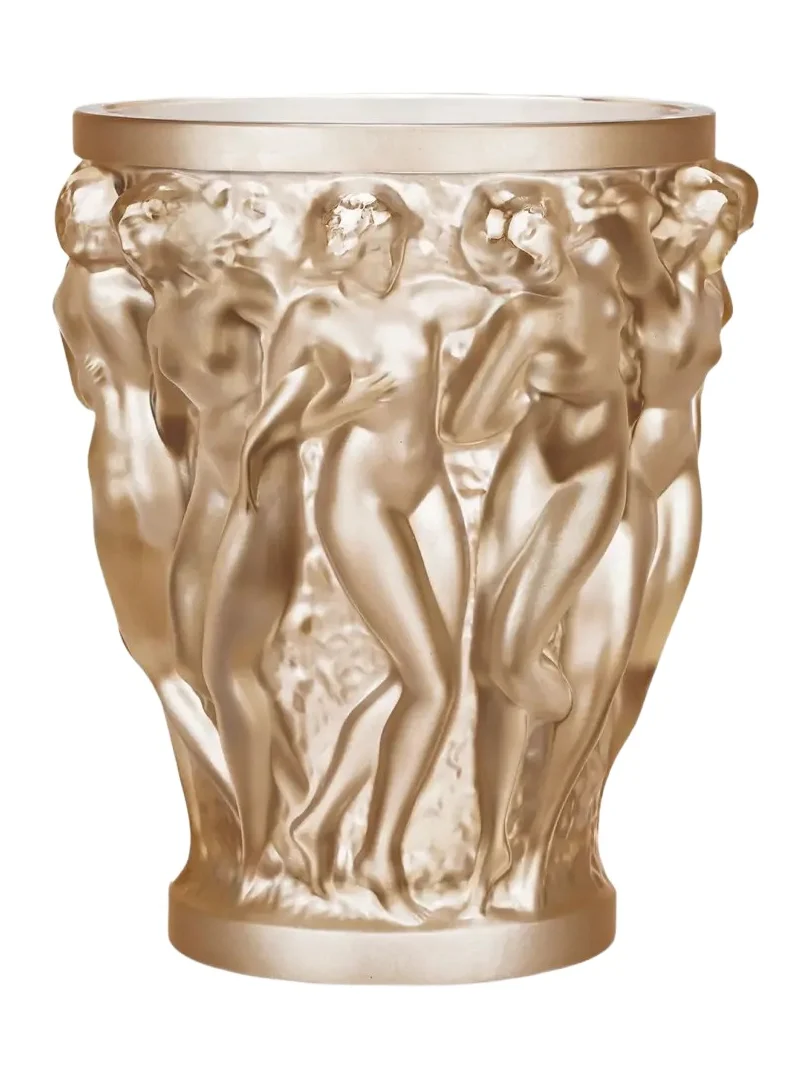 Lalique Bacchantes Gold Luster Vase