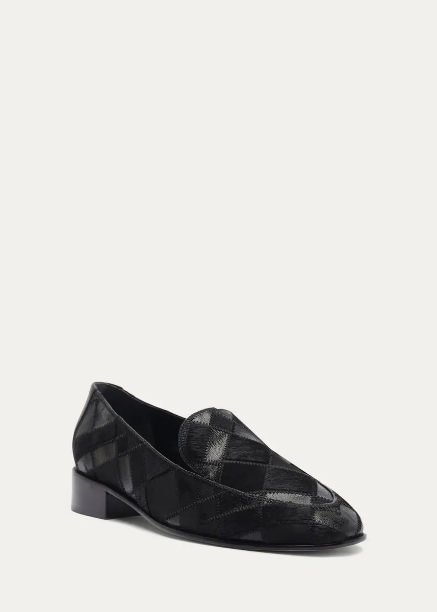 Alexandre Birman Annelise Patchwork Leather Loafers | Thumbnail 2 Alexandre Birman Annelise Patchwork Leather Loafers | Thumbnail 2