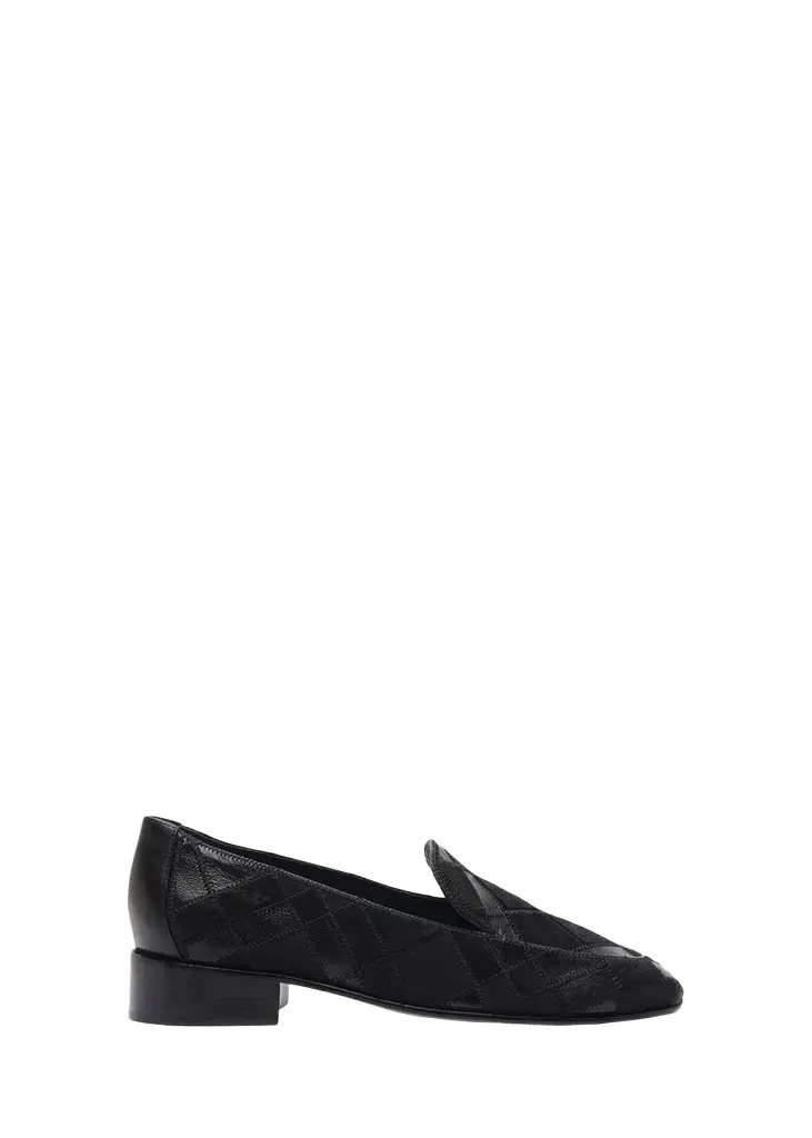 Alexandre Birman Annelise Patchwork Leather Loafers