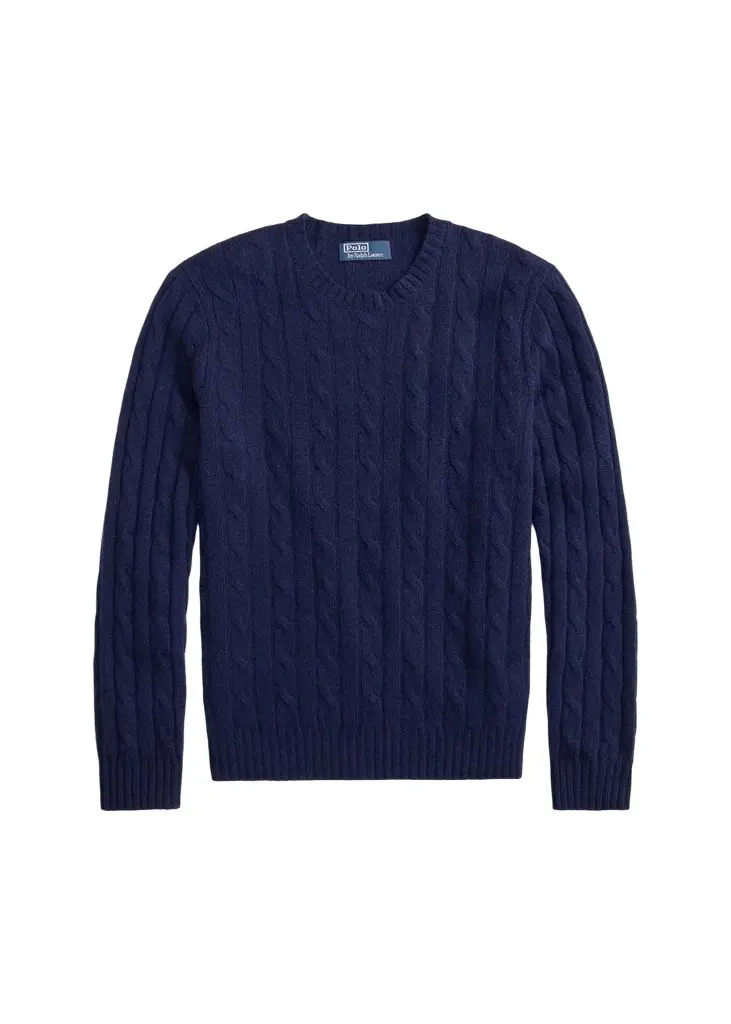 Polo Ralph Lauren Men's The Iconic Cable-Knit Cashmere Sweater