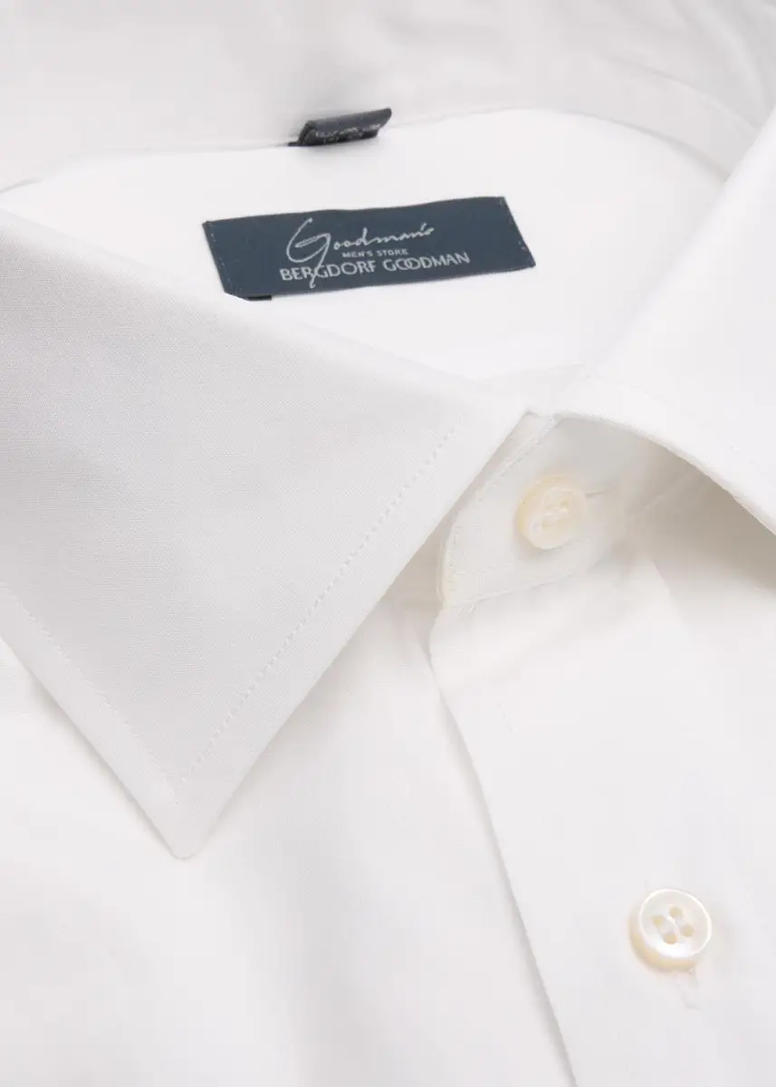 Bergdorf Goodman Men's Solid Poplin Dress Shirt | Thumbnail 2 Bergdorf Goodman Men's Solid Poplin Dress Shirt | Thumbnail 2