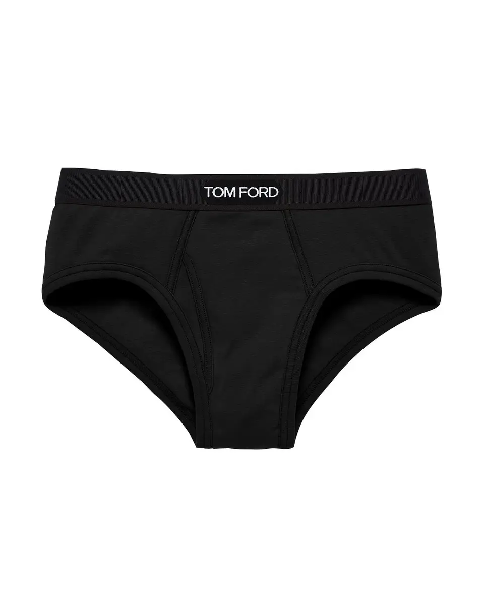 Tom Ford Men's Jacquard Logo Cotton Briefs | Thumbnail 3 Tom Ford Men's Jacquard Logo Cotton Briefs | Thumbnail 3