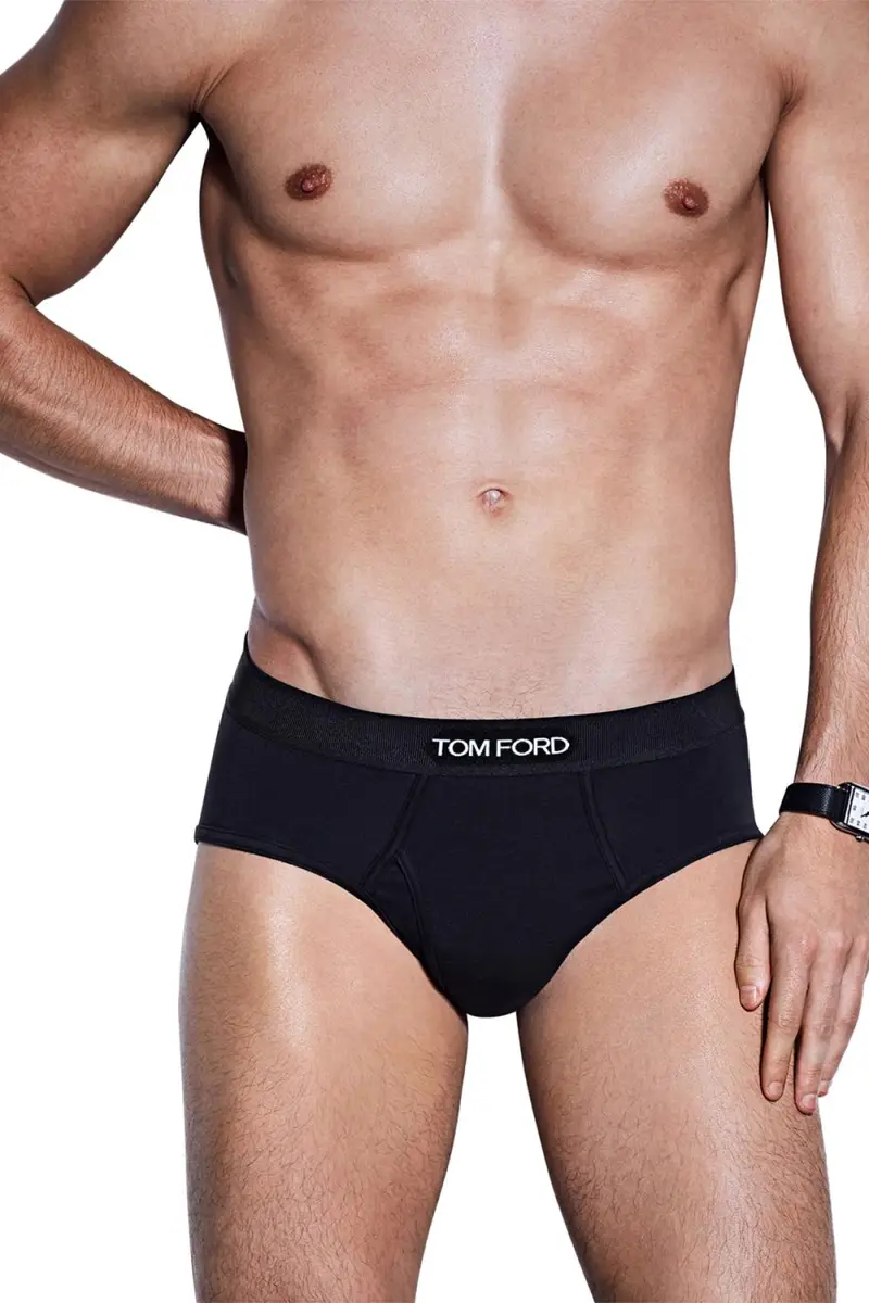 Tom Ford Men's Jacquard Logo Cotton Briefs | Thumbnail 4 Tom Ford Men's Jacquard Logo Cotton Briefs | Thumbnail 4