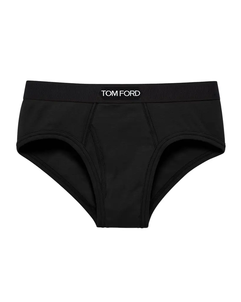Tom Ford Men's Jacquard Logo Cotton Briefs