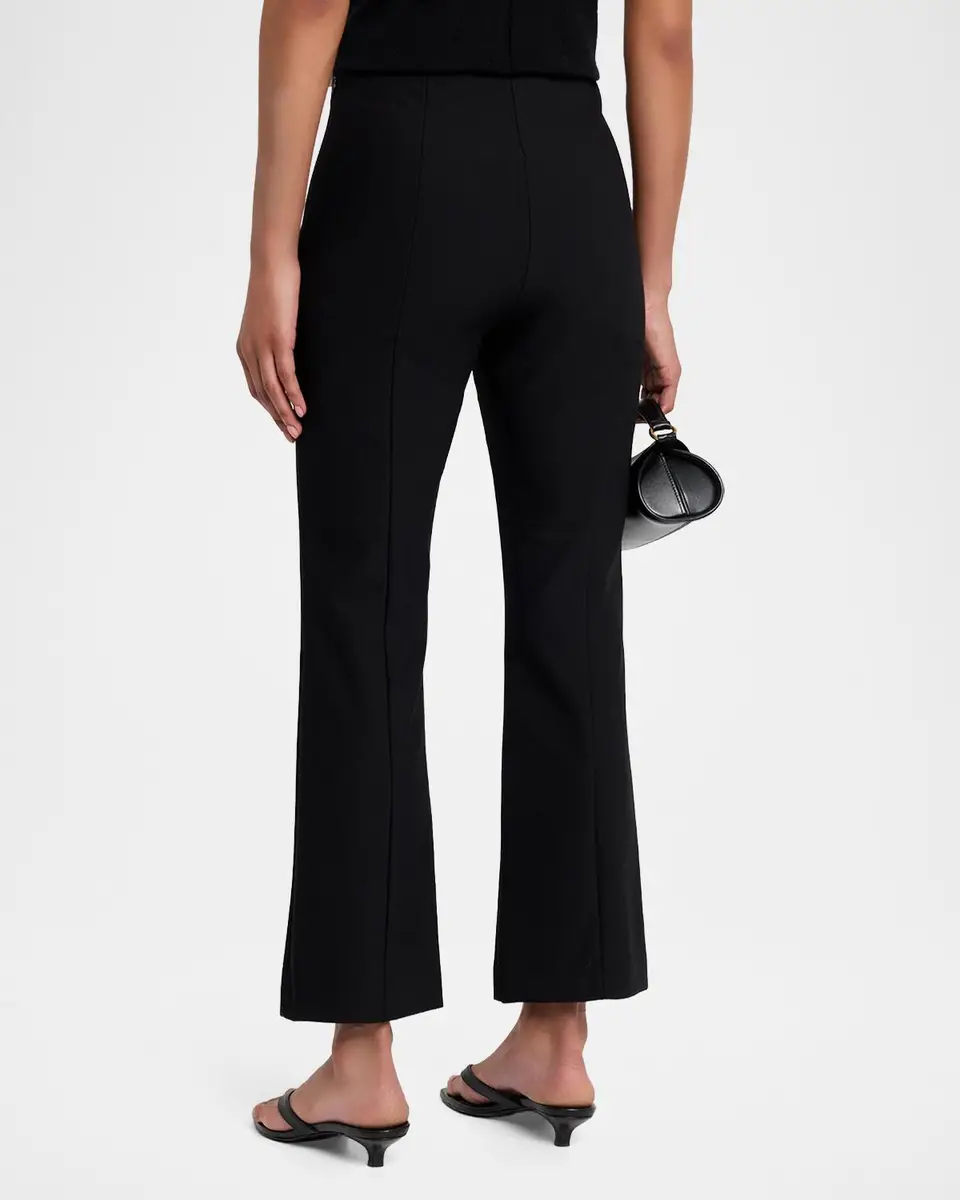 Vince Cropped Flare-Leg Pintuck Pants | Thumbnail 3