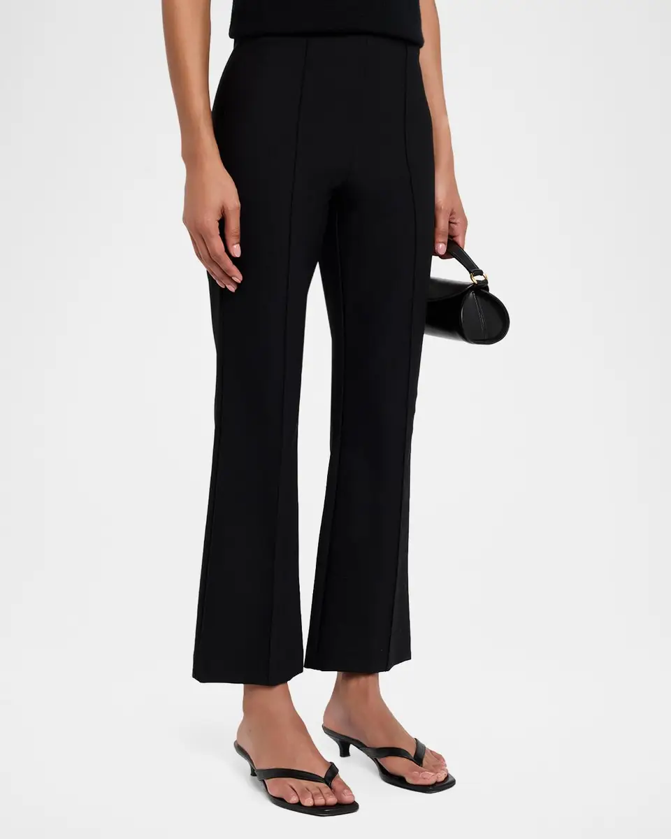 Vince Cropped Flare-Leg Pintuck Pants | Thumbnail 4