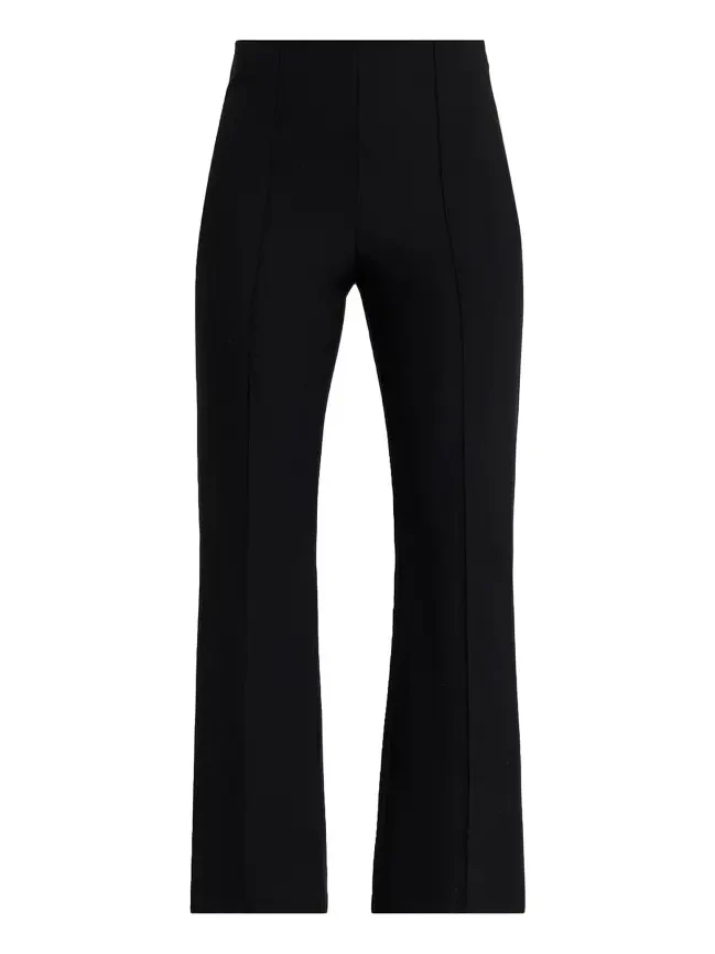 Vince Cropped Flare-Leg Pintuck Pants