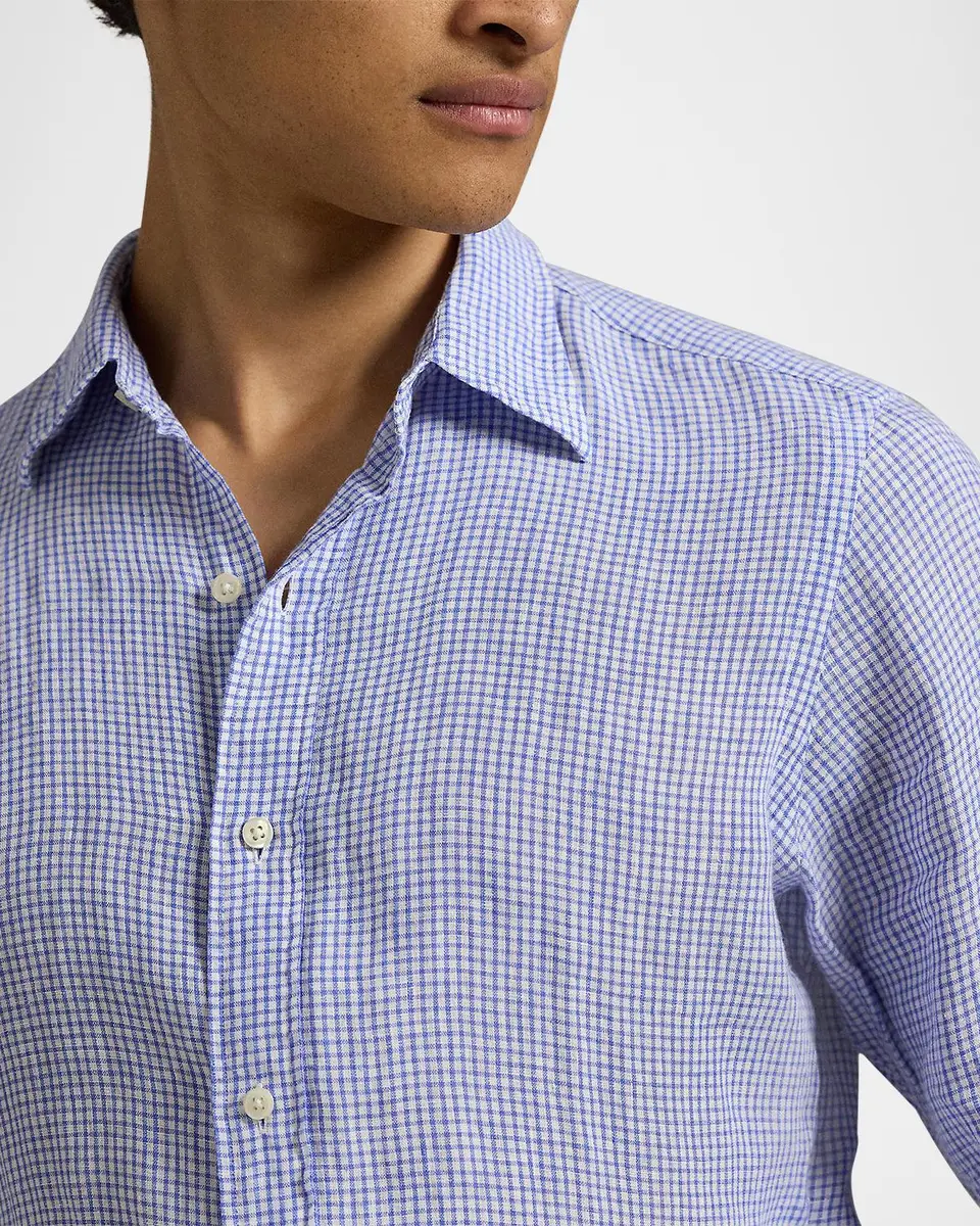 Polo Ralph Lauren Men's Classic-Fit Checked Linen Sport Shirt | Thumbnail 5 Polo Ralph Lauren Men's Classic-Fit Checked Linen Sport Shirt | Thumbnail 5