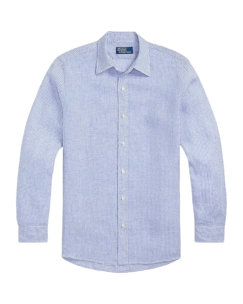 Polo Ralph Lauren Men's Classic-Fit Checked Linen Sport Shirt