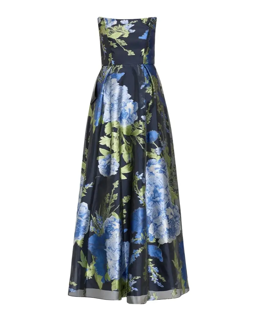Willow Floral Metallic Organza Gown Willow Floral Metallic Organza Gown