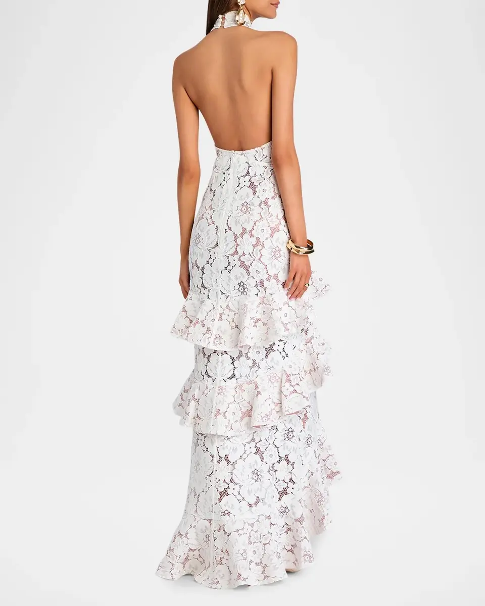 Retrofête Senara Lace Halter Dress | Thumbnail 3