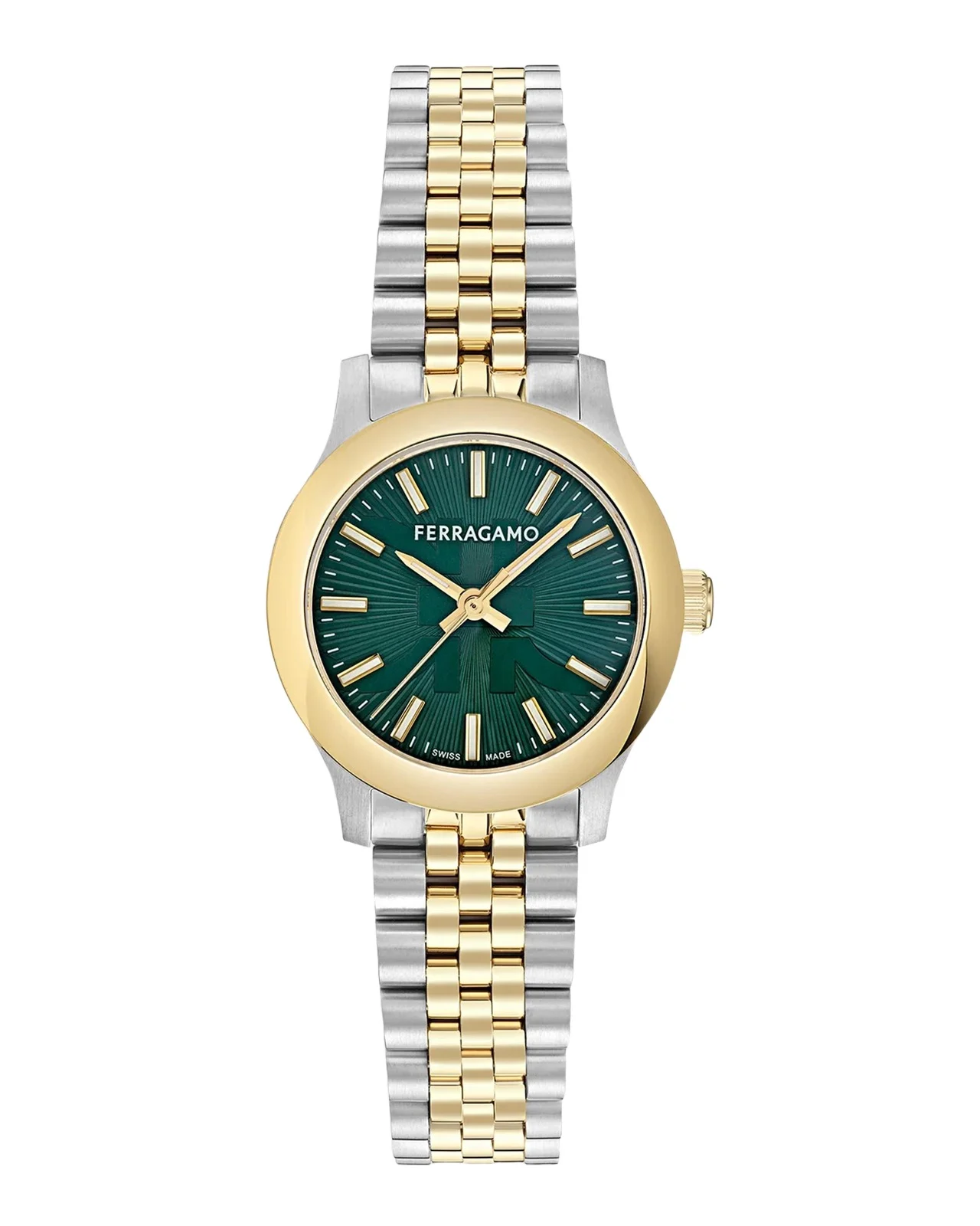 Ferragamo Two-Tone IP Yellow Gold & Stainless Steel 28MM Bracelet Watch