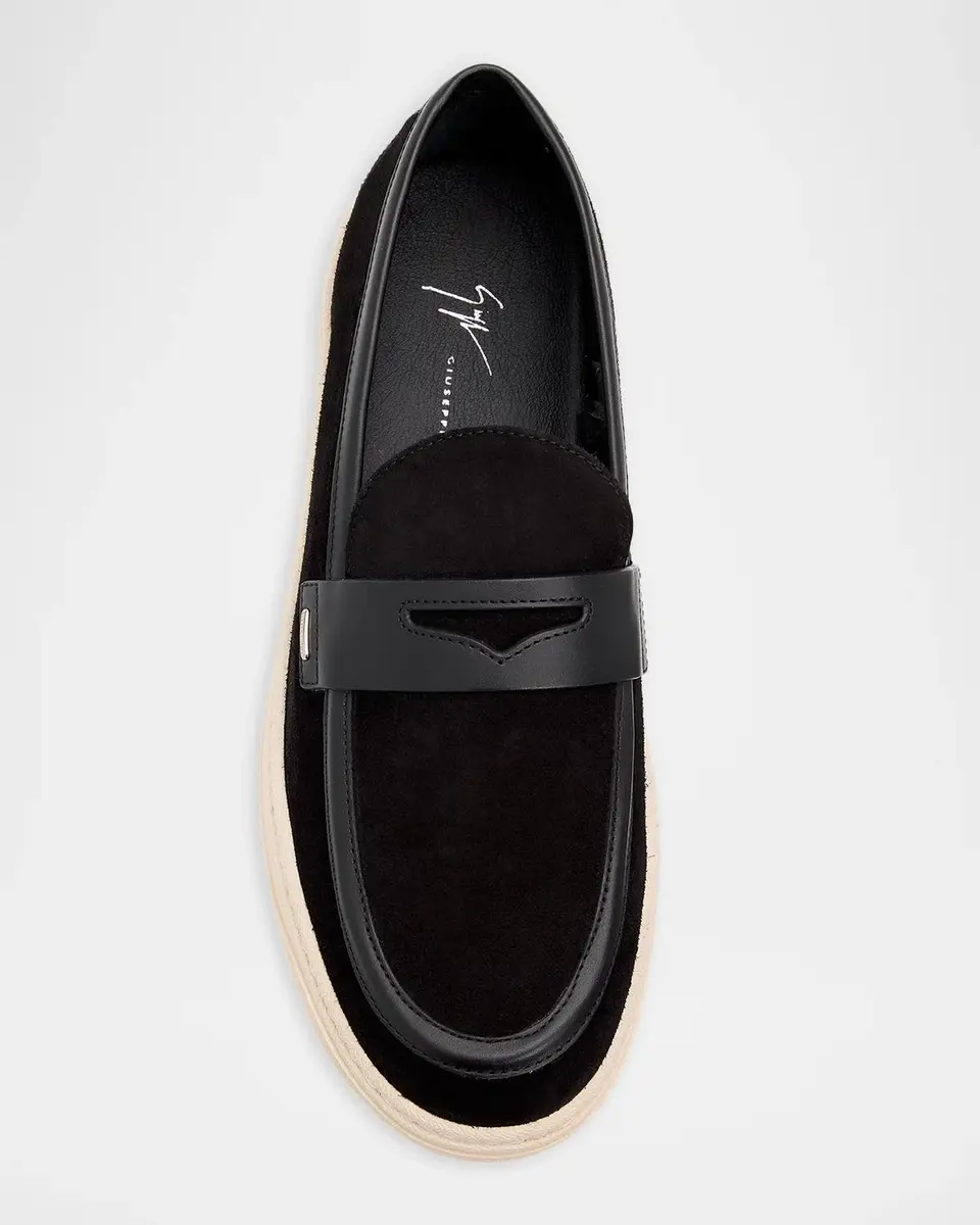 Giuseppe Zanotti GZ 94 Suede Penny Loafers | Thumbnail 4 Giuseppe Zanotti GZ 94 Suede Penny Loafers | Thumbnail 4