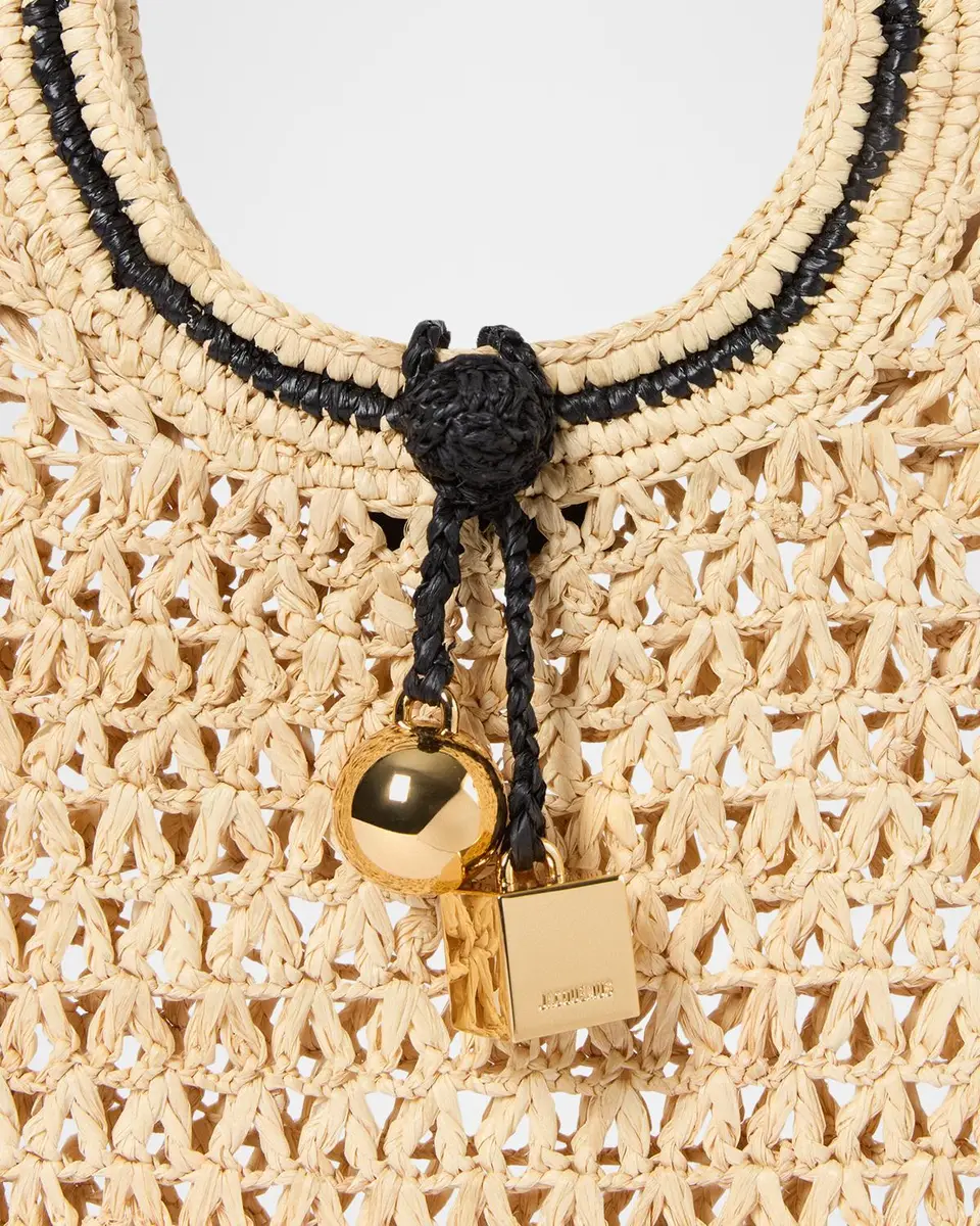 Jacquemus Le Petit Rond Spiaggia Raffia Top Handle Bag | Thumbnail 3 Jacquemus Le Petit Rond Spiaggia Raffia Top Handle Bag | Thumbnail 3