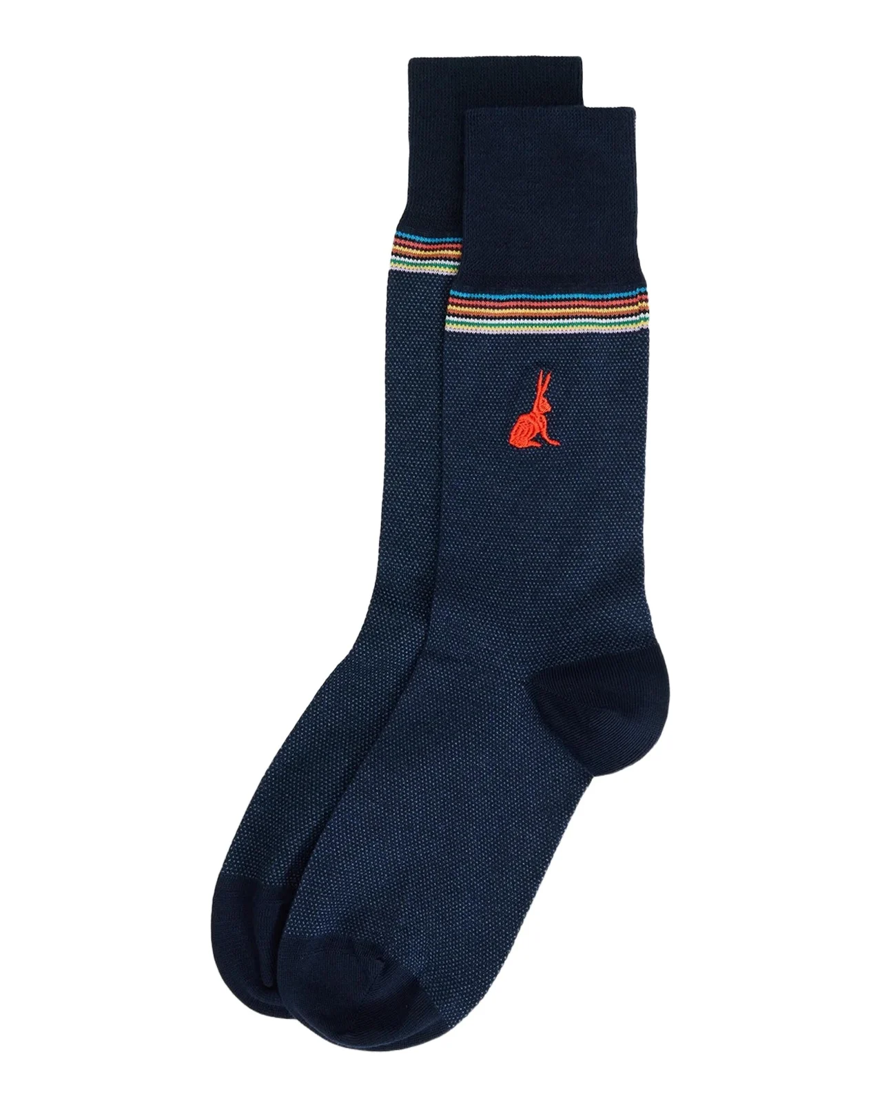 Paul Smith Ollie Embroidered Striped Crew Socks