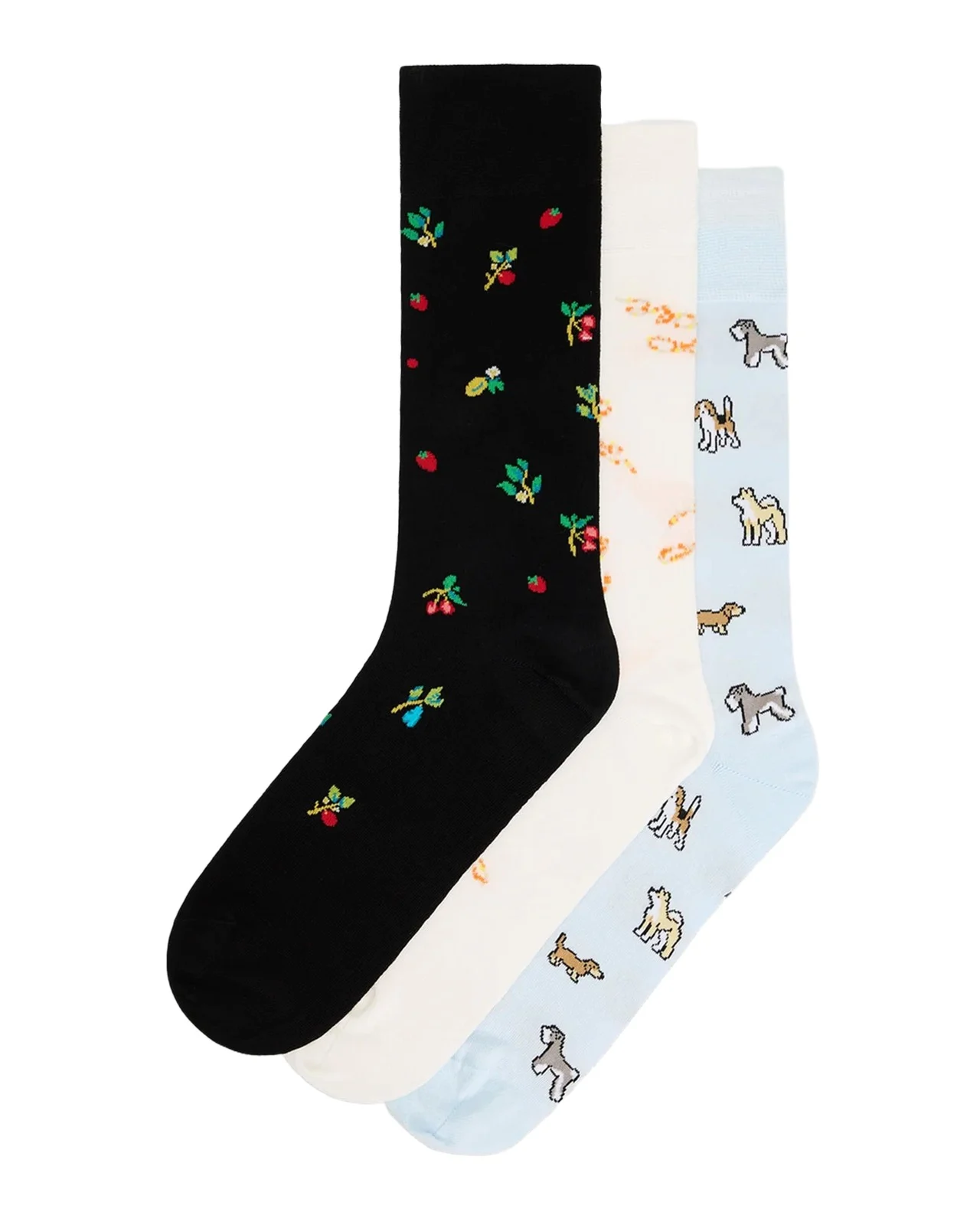 Paul Smith 3-Pack Printed Cotton-Blend Crew Socks