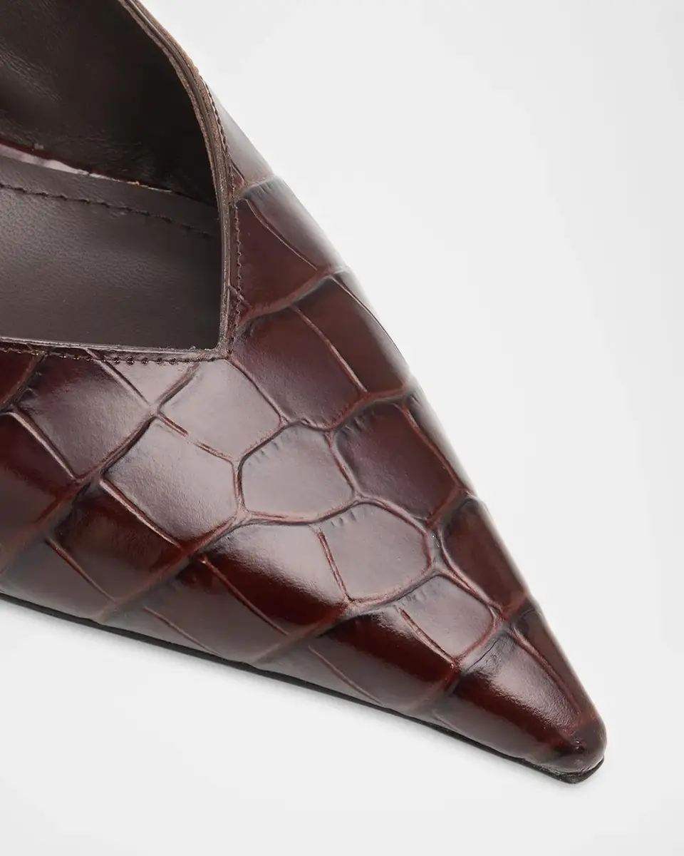 Ferragamo Dafne 70MM Croc-Embossed Slingback Pumps | Thumbnail 5 Ferragamo Dafne 70MM Croc-Embossed Slingback Pumps | Thumbnail 5