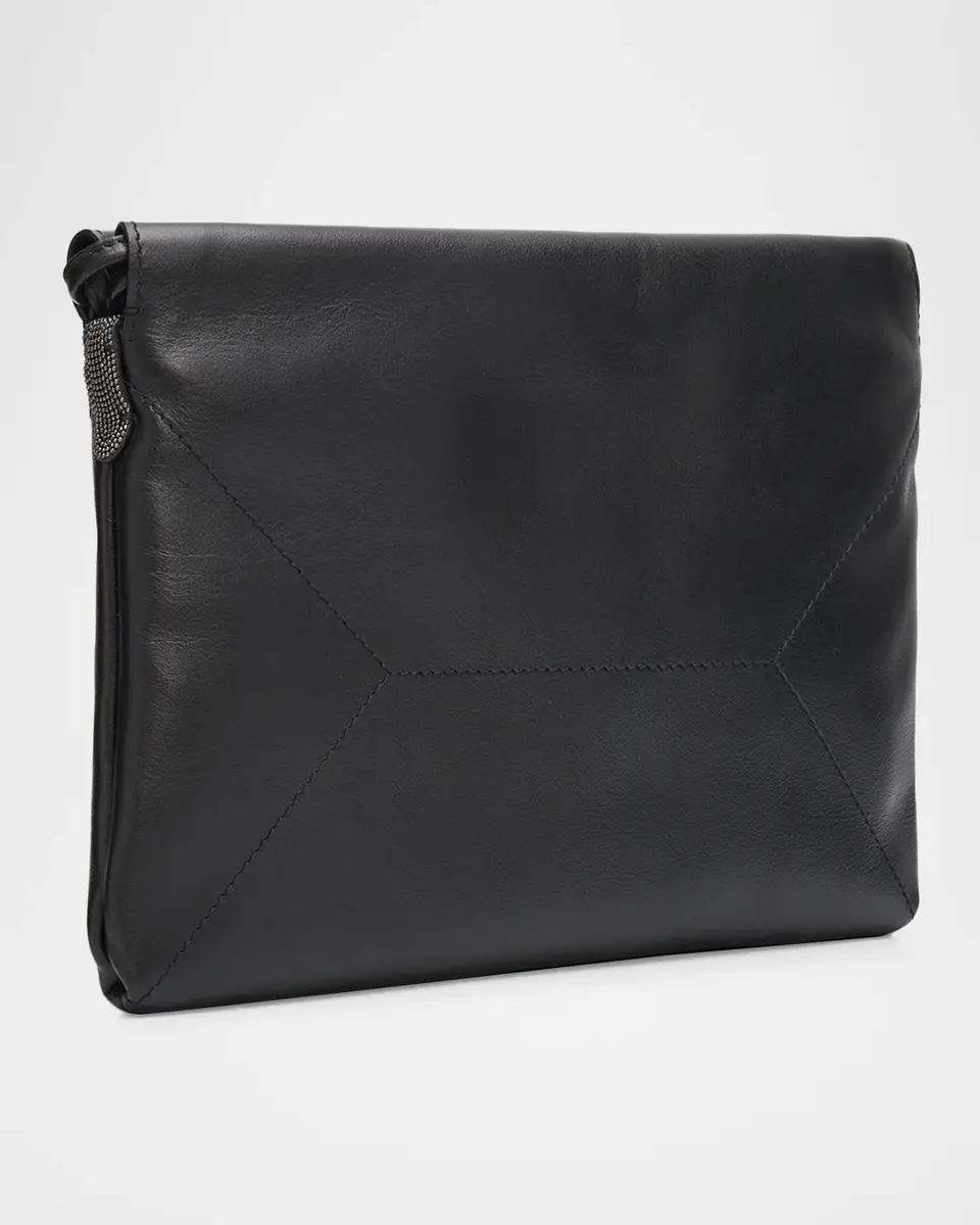 Brunello Cucinelli Drawstring Leather Shoulder Bag | Thumbnail 3 Brunello Cucinelli Drawstring Leather Shoulder Bag | Thumbnail 3