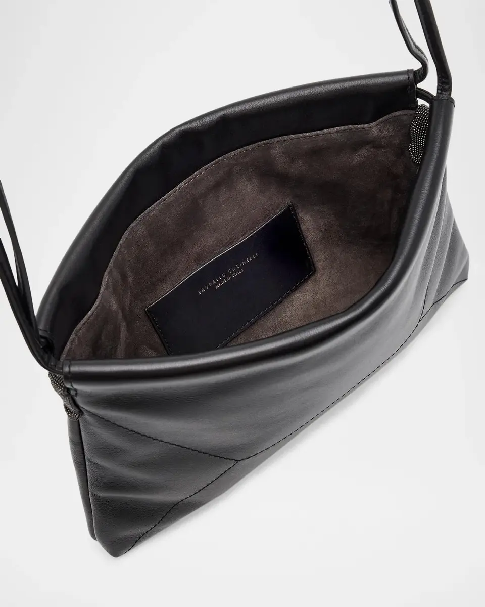 Brunello Cucinelli Drawstring Leather Shoulder Bag | Thumbnail 4 Brunello Cucinelli Drawstring Leather Shoulder Bag | Thumbnail 4