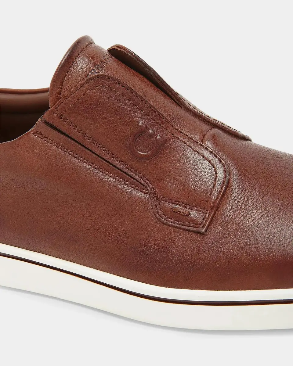 Ferragamo Alfievit Leather Slip On Sneakers | Thumbnail 2