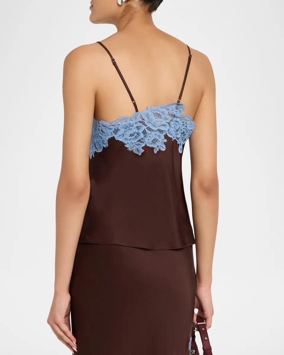 A.L.C. Hana Lace-Trim Satin Top | Thumbnail 3 A.L.C. Hana Lace-Trim Satin Top | Thumbnail 3