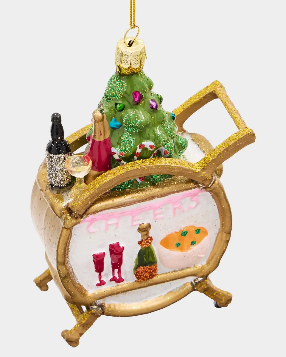 Cody Foster & Co Holiday Bar Cart Christmas Ornament | Thumbnail 2