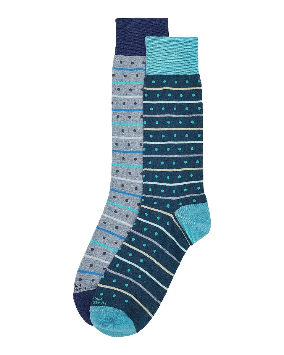 Marcoliani Stripe Dots Cotton-Nylon Socks 2-Pack | Thumbnail 3 Marcoliani Stripe Dots Cotton-Nylon Socks 2-Pack | Thumbnail 3