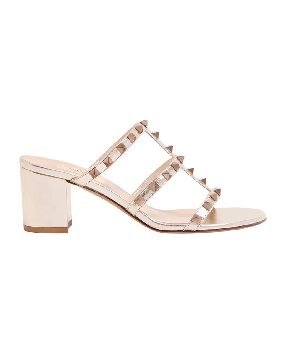 Valentino Garavani 60mm Rockstud Caged Block-Heel Slide Sandals | Thumbnail 2 Valentino Garavani 60mm Rockstud Caged Block-Heel Slide Sandals | Thumbnail 2