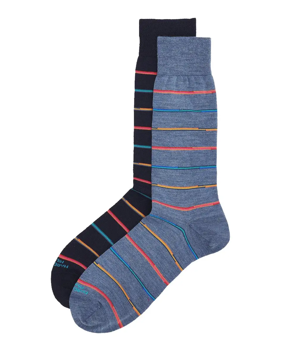 Marcoliani Mixed Striped Wool-Nylon Socks 2-Pack | Thumbnail 3 Marcoliani Mixed Striped Wool-Nylon Socks 2-Pack | Thumbnail 3