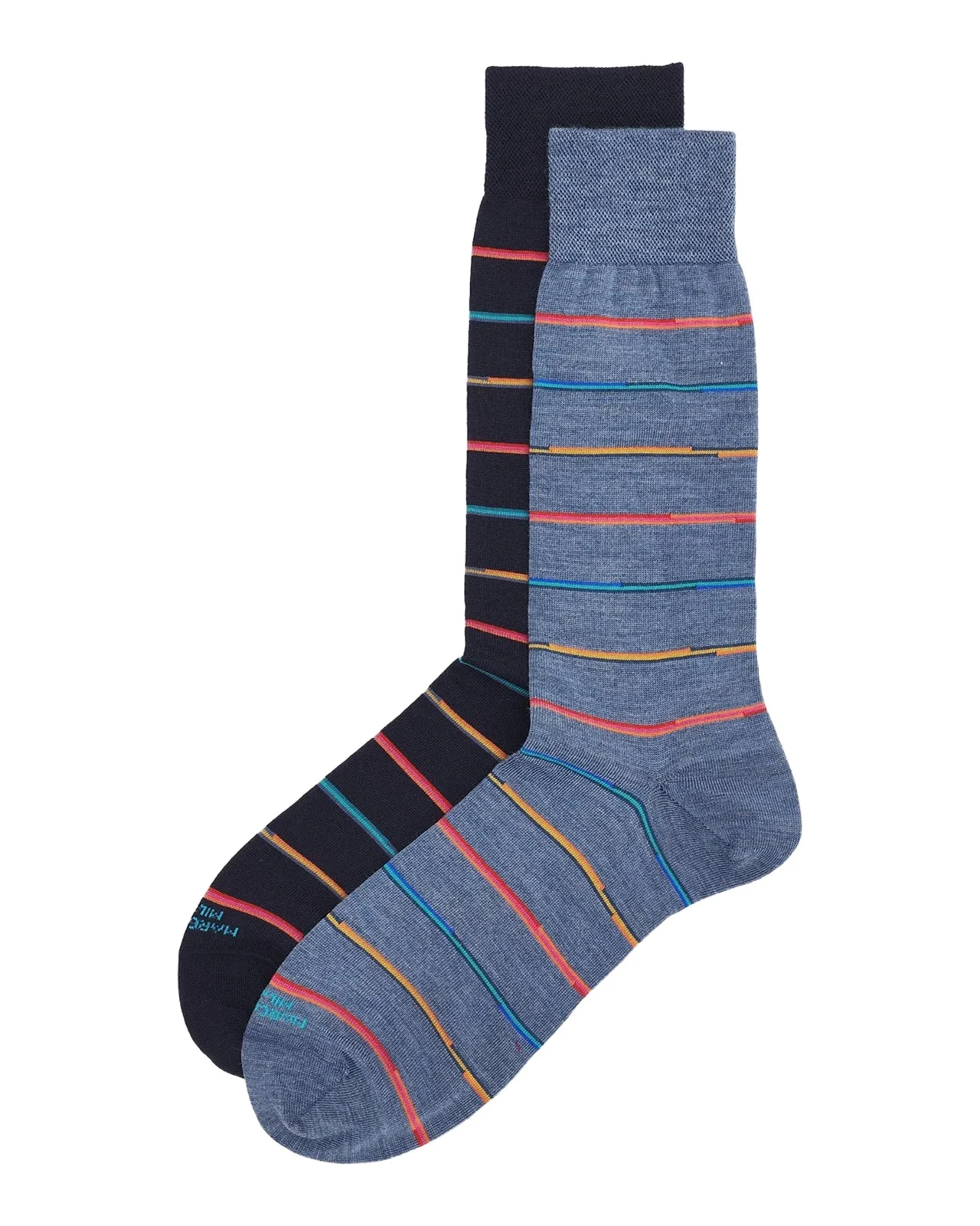 Marcoliani Mixed Striped Wool-Nylon Socks 2-Pack