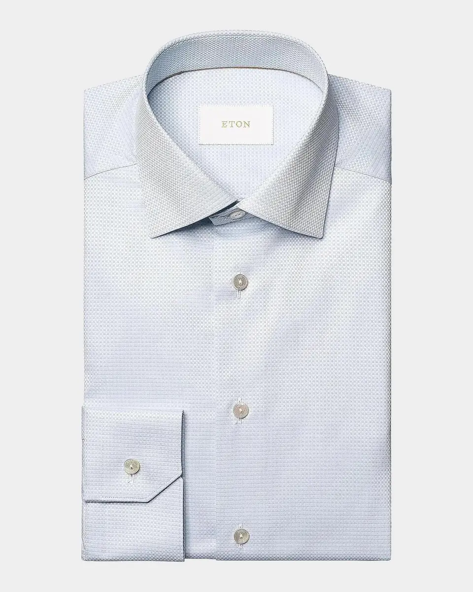 Eton Elevated Textured Cotton Slim-Fit Shirt | Thumbnail 5 Eton Elevated Textured Cotton Slim-Fit Shirt | Thumbnail 5