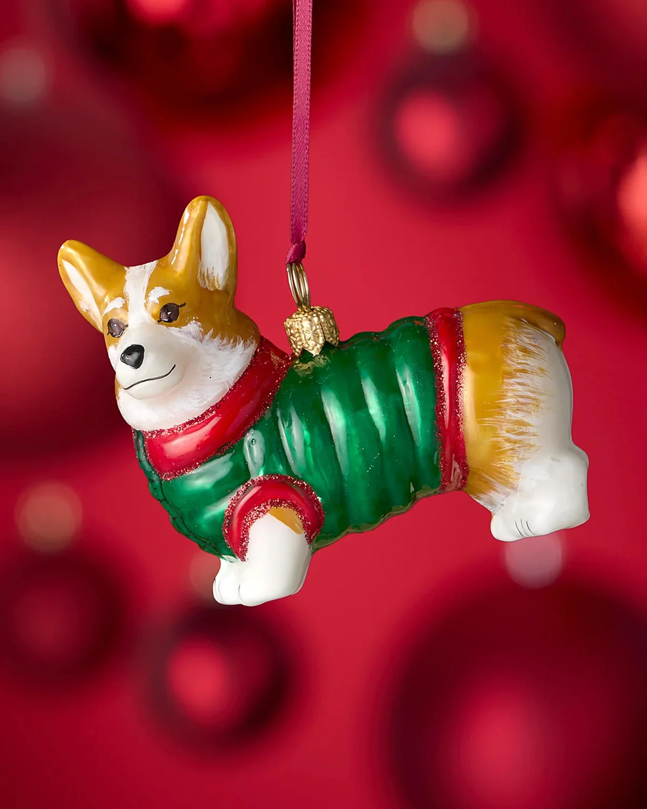 Joy To The World Collectibles Pembroke Welsh Corgi in Puffer Coat Christmas Ornament