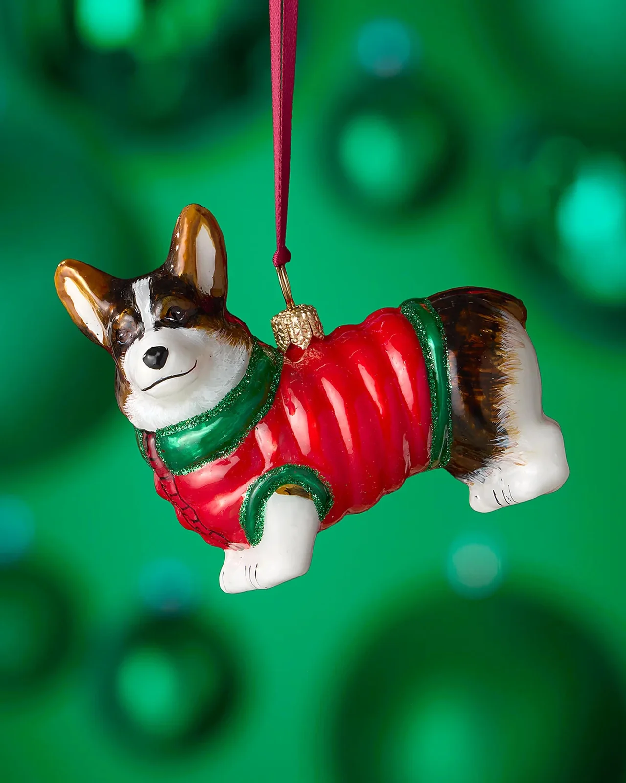 Joy To The World Collectibles Tri-Color Pembroke Welsh Corgi in Puffer Coat Christmas Ornament