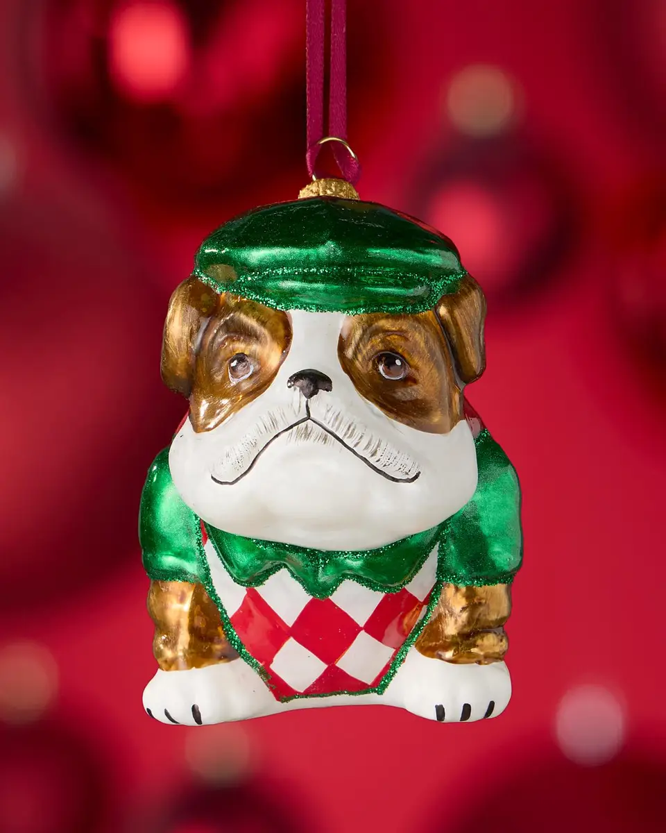 Joy To The World Collectibles Golfing Bulldog Christmas Ornament | Thumbnail 2